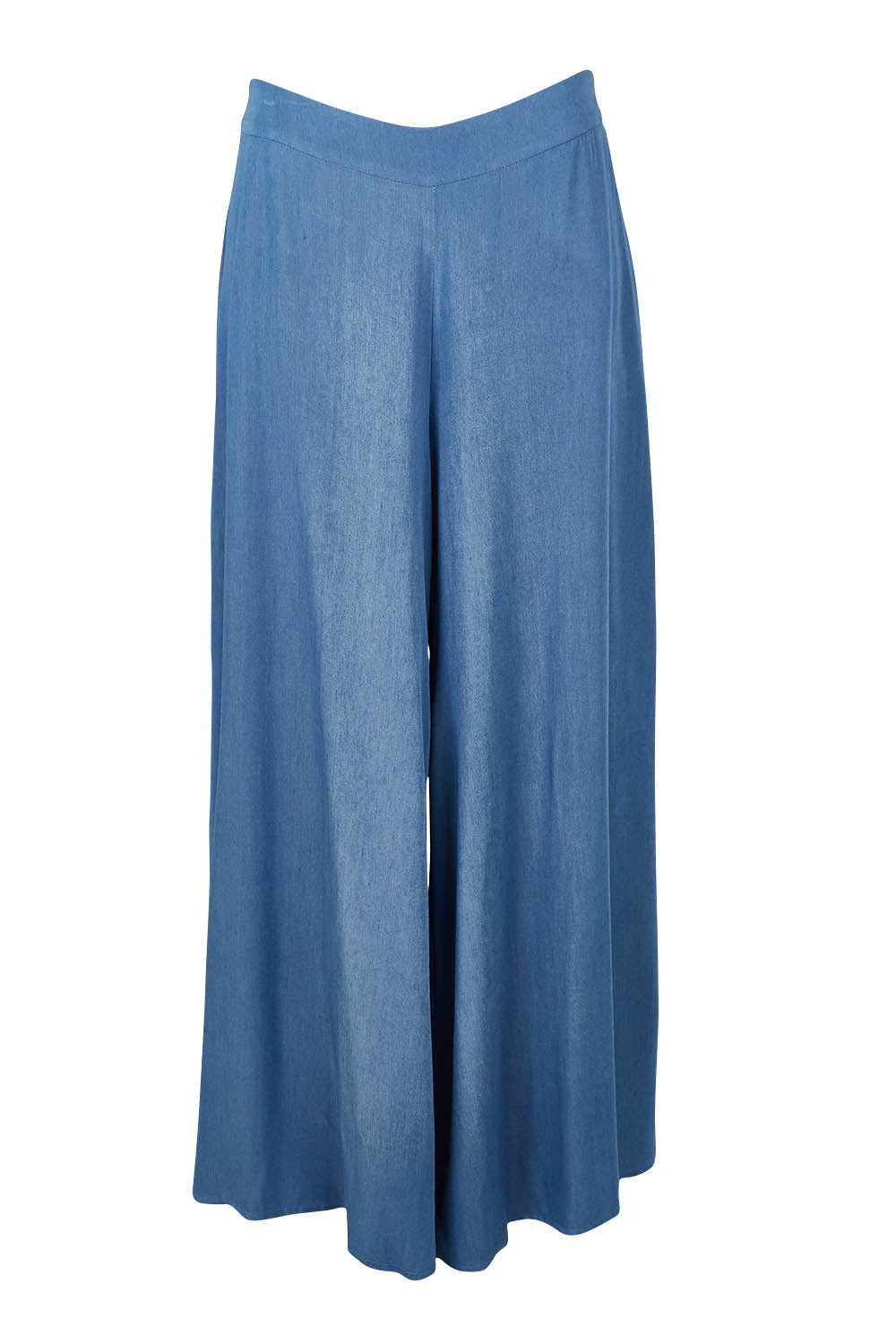 Product shot of the Easy Days Wide Leg Pants in colour Indigo (Blue), from the front