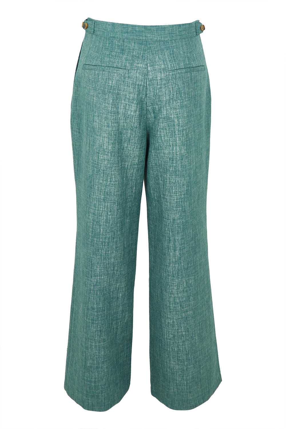 Product shot of the Blazing Trails Pants in colour Duskgreen (Green), from the back