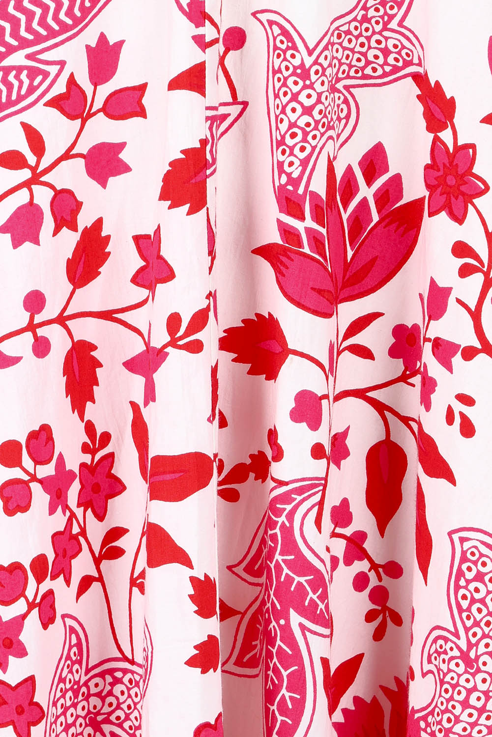 Product shot of the Summer Fun Cotton Maxi Dress in colour Pinkred (Red), detail