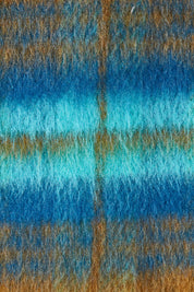 Product shot of the Check Me Out Coat in colour Tealcheck (Blue), detail