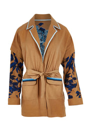 Product shot of the Tigers Eye Cotton Jacket in colour Rust, from the front