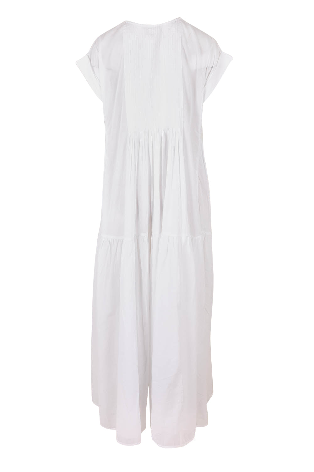 Product shot of the Love Story Cotton Maxi Dress in colour White (White), from the back