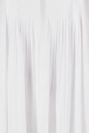 Product shot of the Love Story Cotton Maxi Dress in colour White (White), detail