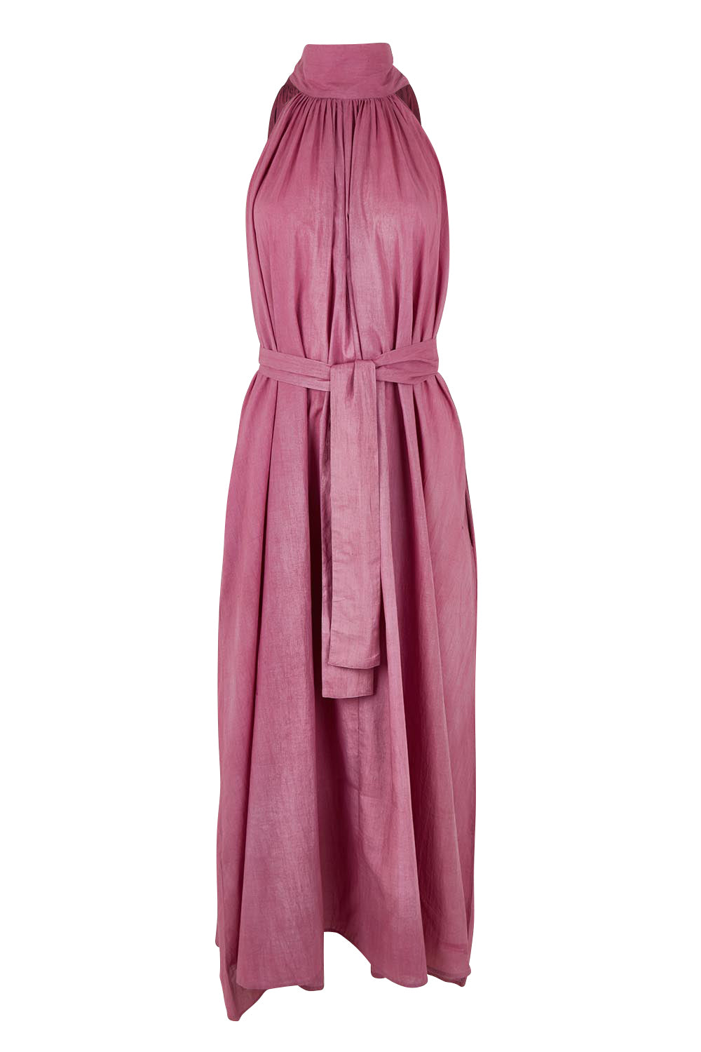 Product shot of the Dream Daze Cotton Maxi Dress in colour Rose (Pink), from the front