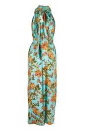 Product shot of the Dream Daze Cotton Maxi Dress in colour Sky (Blue), from the back