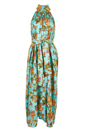 Product shot of the Dream Daze Cotton Maxi Dress in colour Sky (Blue), from the front