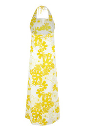 Product shot of the Glory Days Maxi Dress in colour Sunshine, from the back
