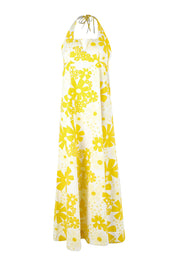 Product shot of the Glory Days Maxi Dress in colour Sunshine, from the front
