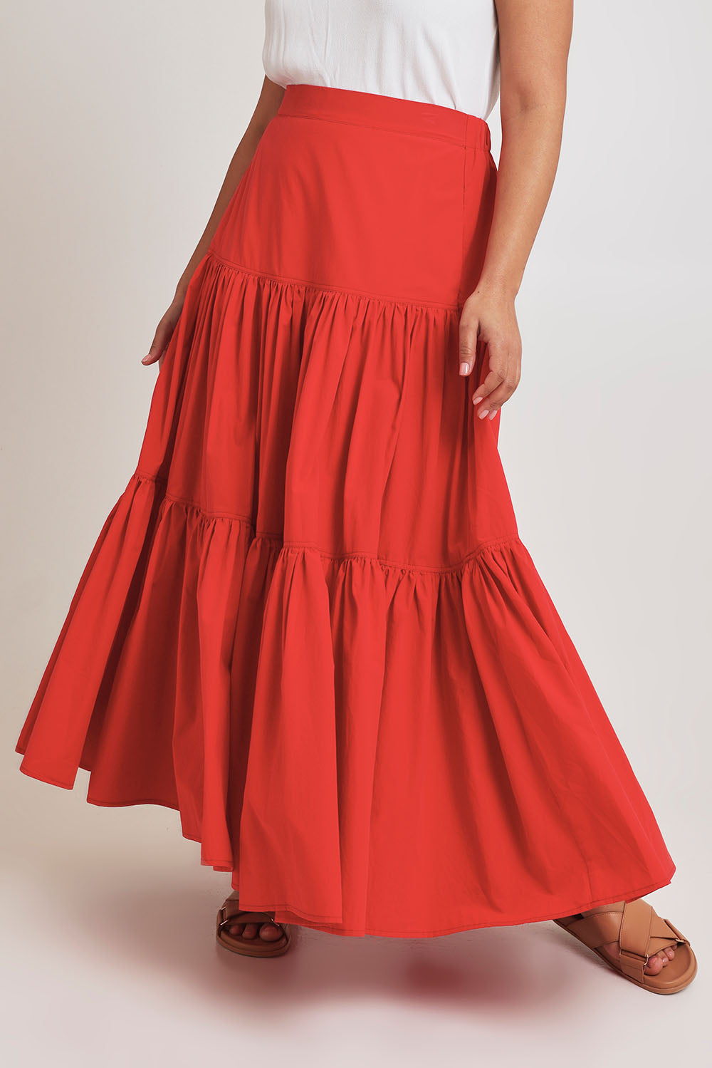 Preloved Promenade Maxi Skirt - Rouge