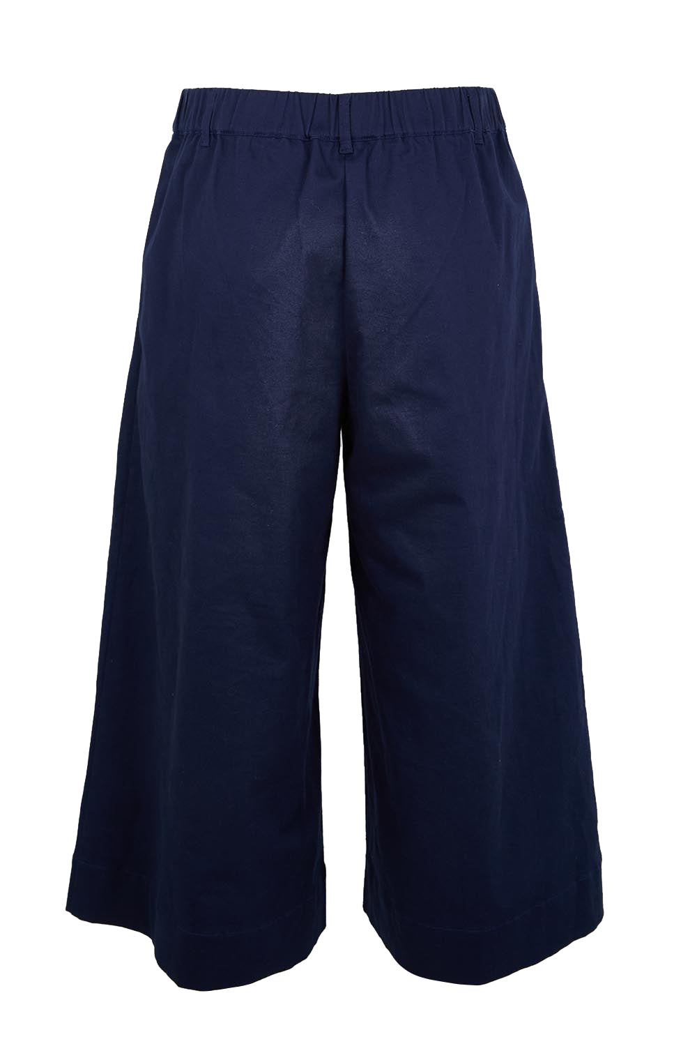 Product shot of the Need You In My Life Cropped Pants - Navy in colour Navy, from the back
