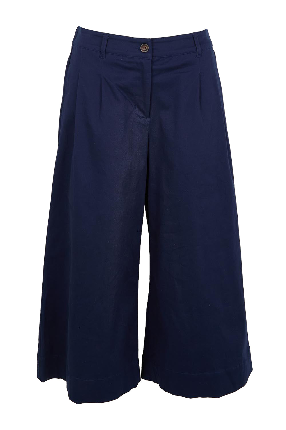 Product shot of the Need You In My Life Cropped Pants - Navy in colour Navy, from the front