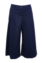 Product shot of the Need You In My Life Cropped Pants - Navy in colour Navy, from the front