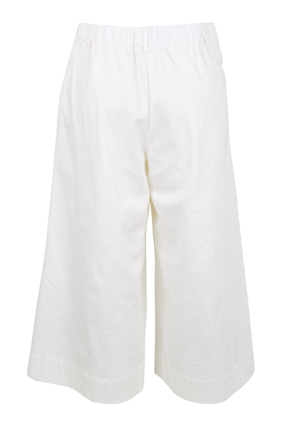 Product shot of the Need You In My Life Cropped Pants - White in colour White, from the back