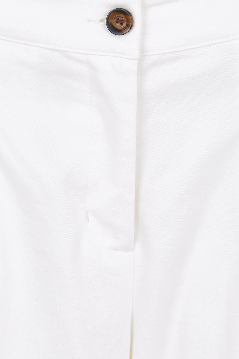 Product shot of the Need You In My Life Cropped Pants - White in colour White, showing detail