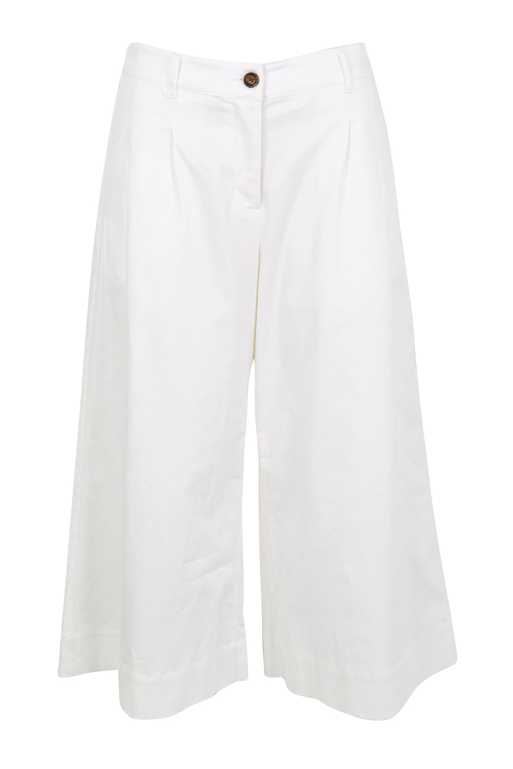 Product shot of the Need You In My Life Cropped Pants - White in colour White, from the front