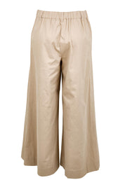 Product shot of the Need You In My Life Pants - Wheat in colour Wheat, from the back