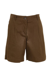 Product shot of the Need You In My Life Shorts – Chocolate in colour Chocolate, from the front