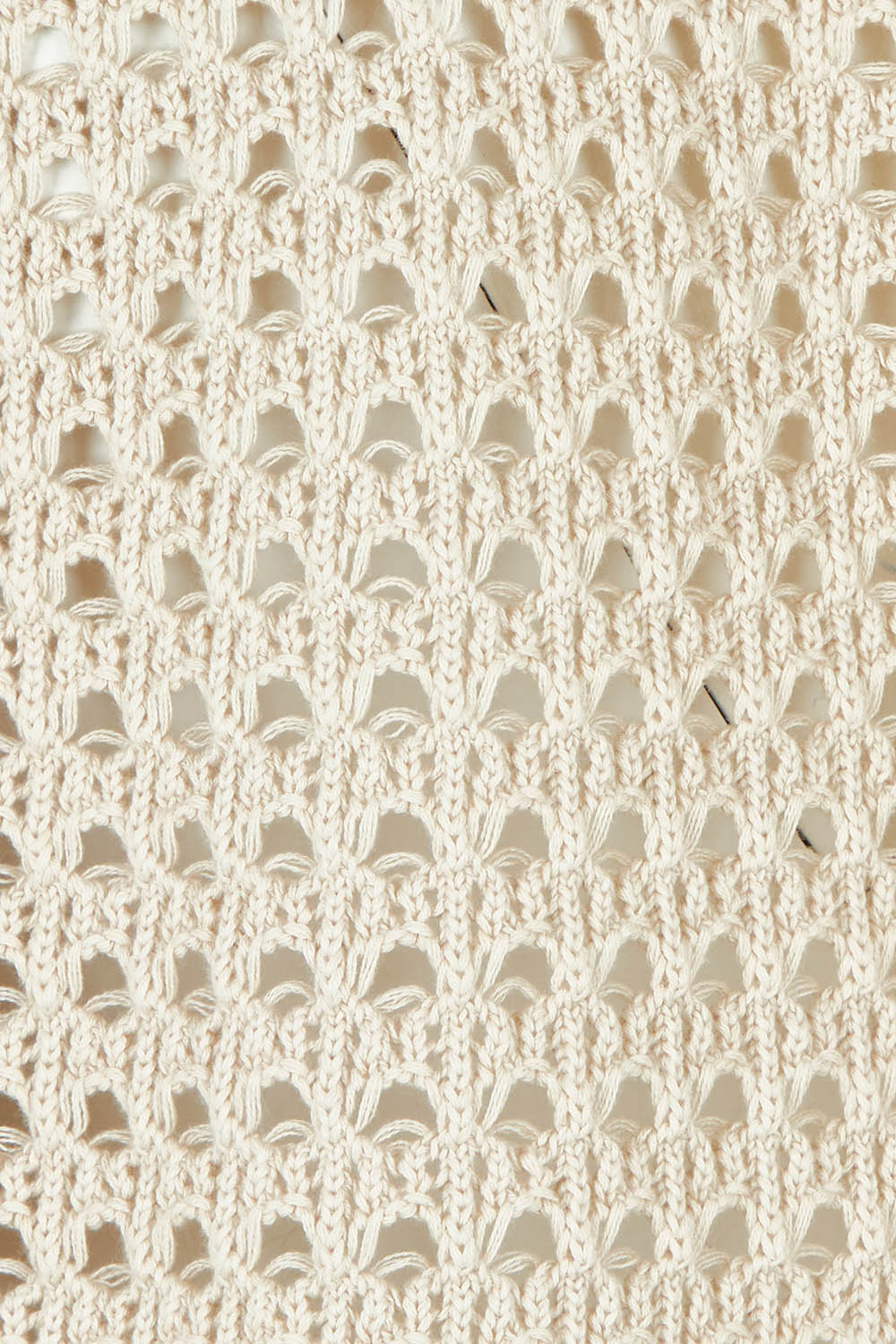 Product shot of the Love Language Cotton Vest in colour Natural, detail