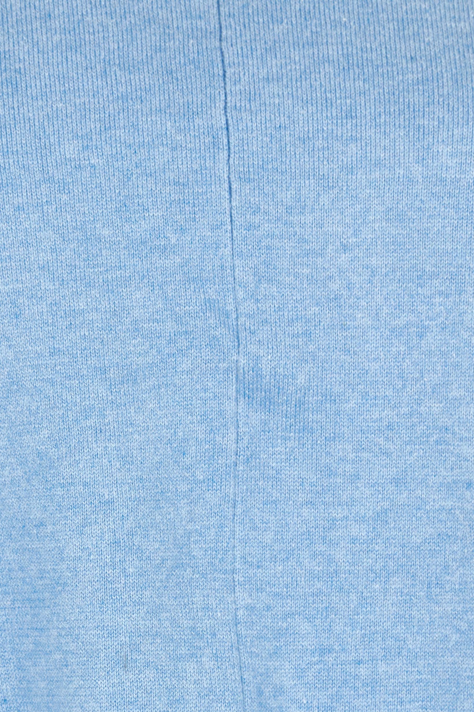 Product shot of the Have You Seam Me Cotton Cashmere Jumper in colour Bluebird (Blue), detail