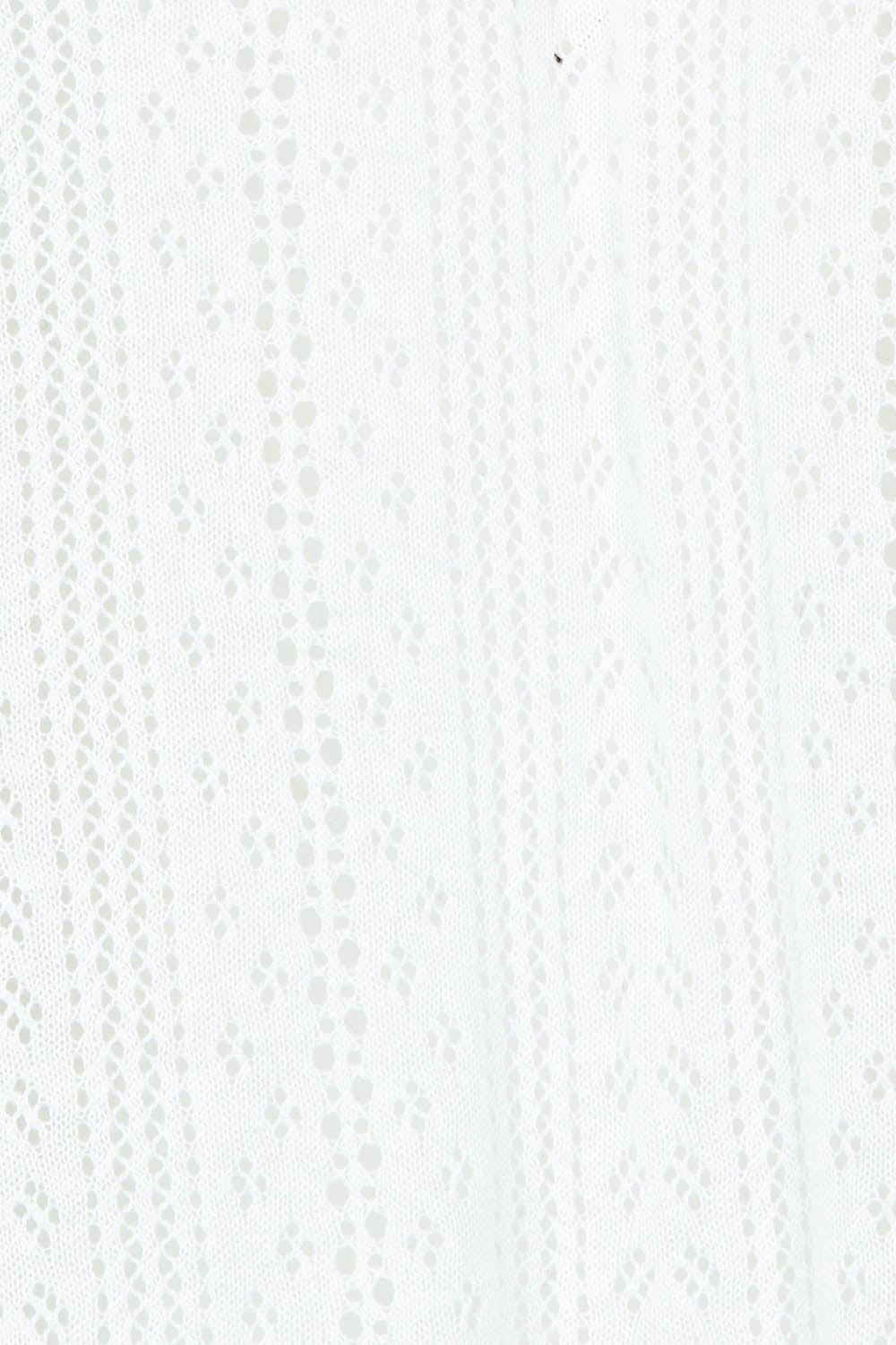 Product shot of the Pretty In Pointelle Linen Blend Cardi in colour Milk (White), detail