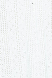 Product shot of the Pretty In Pointelle Linen Blend Cardi in colour Milk (White), detail