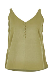 Product shot of the Sweetie Pie Cotton Top in colour Khaki (Green), from the front