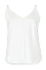 Product shot of the Sweetie Pie Cotton Top in colour Milk (White), from the front