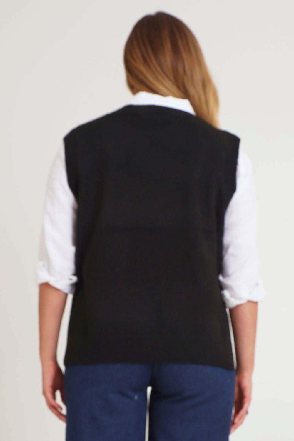 Preloved Found My Friend Recycled Knit Vest - Black