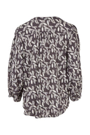 Product shot of the Easy On Me Blouse in colour Charcoal (Grey), from the back