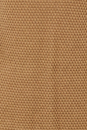 Product shot of the Come As You Are Cotton Knit Dress in colour Camel, detail