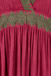 Product shot of the Perfect As You Are Long Sleeve Maxi Dress in colour Plum (Purple), detail