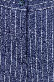 Product shot of the Walk This Way Wide Leg Pants in colour Bluestripe (Blue), detail