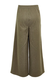 Product shot of the Walk This Way Wide Leg Pants in colour Chocstripe, from the back