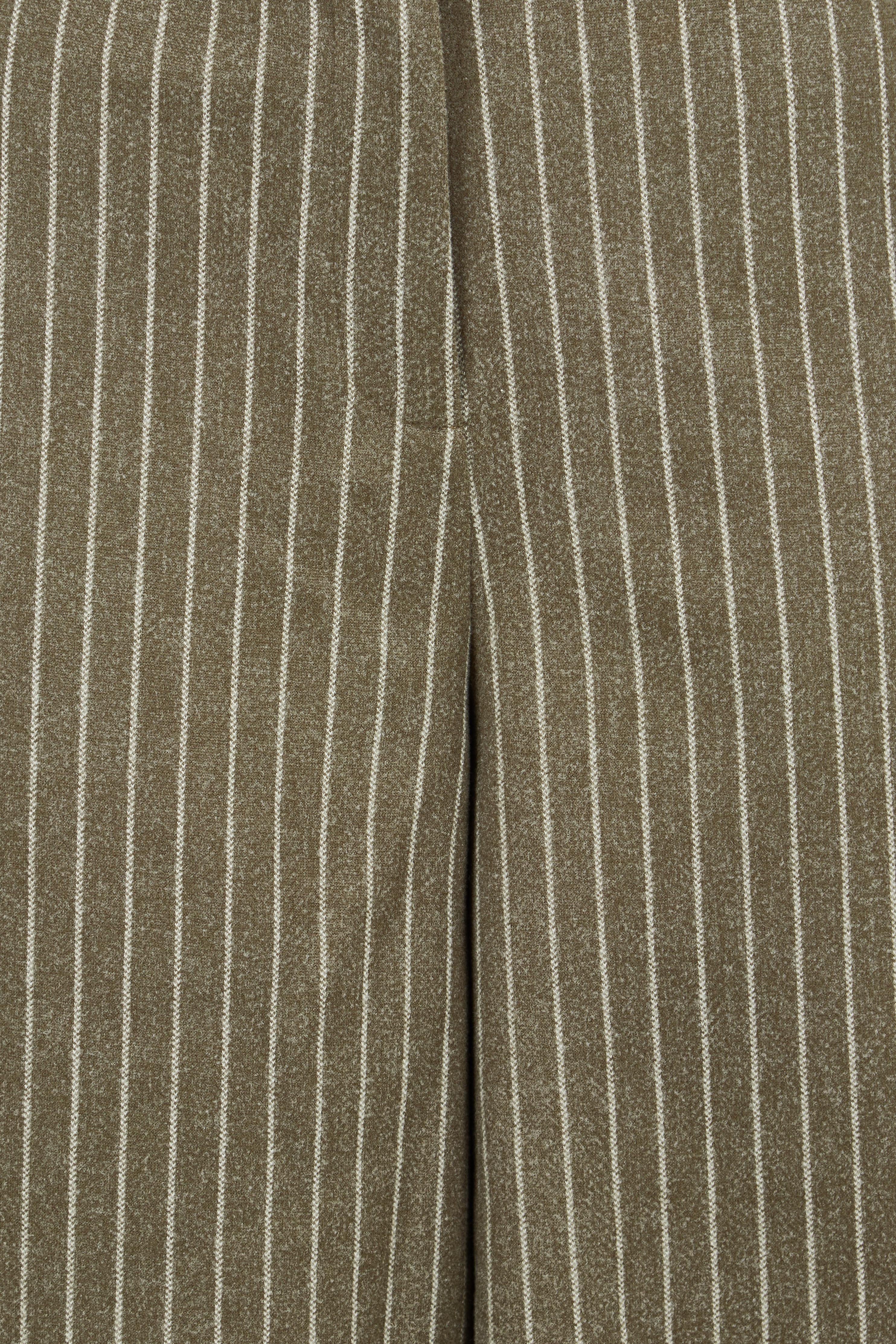 Product shot of the Walk This Way Wide Leg Pants in colour Chocstripe, detail