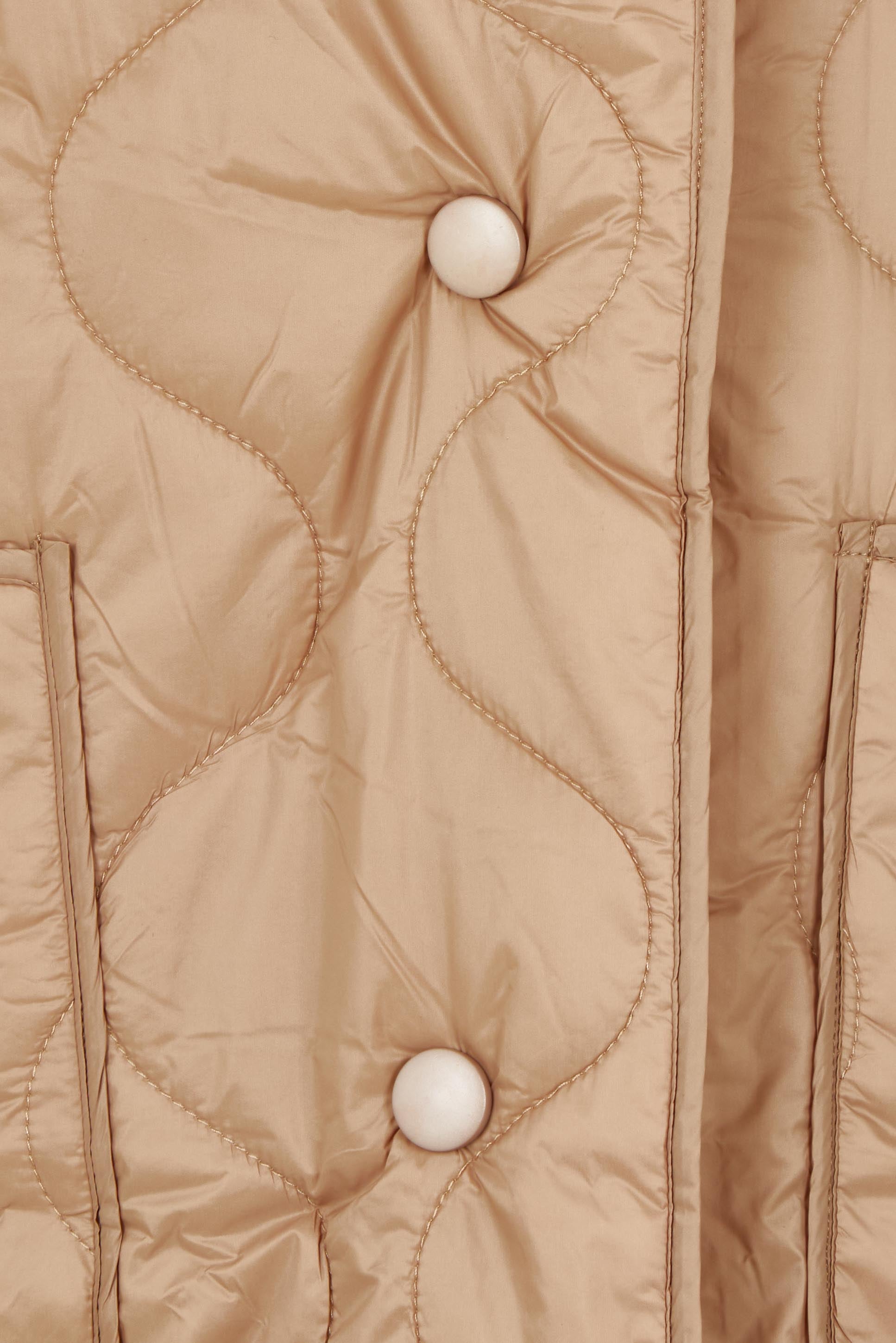 Preloved Heart Warming Oversized Quilted Jacket - Earth