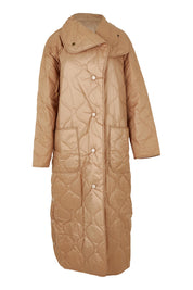 Preloved Heart Warming Oversized Quilted Jacket - Earth