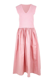 Product shot of the Sweet Intentions V Neck Maxi Dress – Petal in colour Petal, from the front