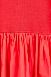 Product shot of the Sweet Intentions V Neck Maxi Dress – Redhot in colour Redhot, showing detail