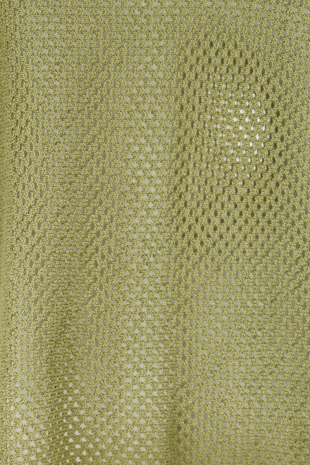 Product shot of the Summer Ready Cotton Throw Sweater – Moss in colour Moss, showing detail