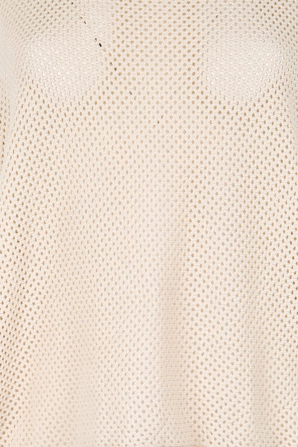 Product shot of the Summer Ready Cotton Throw Sweater – Natural in colour Natural, showing detail