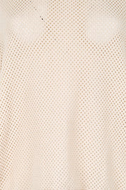 Product shot of the Summer Ready Cotton Throw Sweater – Natural in colour Natural, showing detail