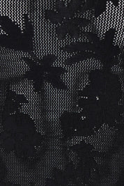 Product shot of the Love Layer Long Sleeve Knit Top in colour Black (Black), detail