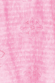 Product shot of the Cool Ease Embroidered Cotton Shirt – Pink in colour Pink, showing detail