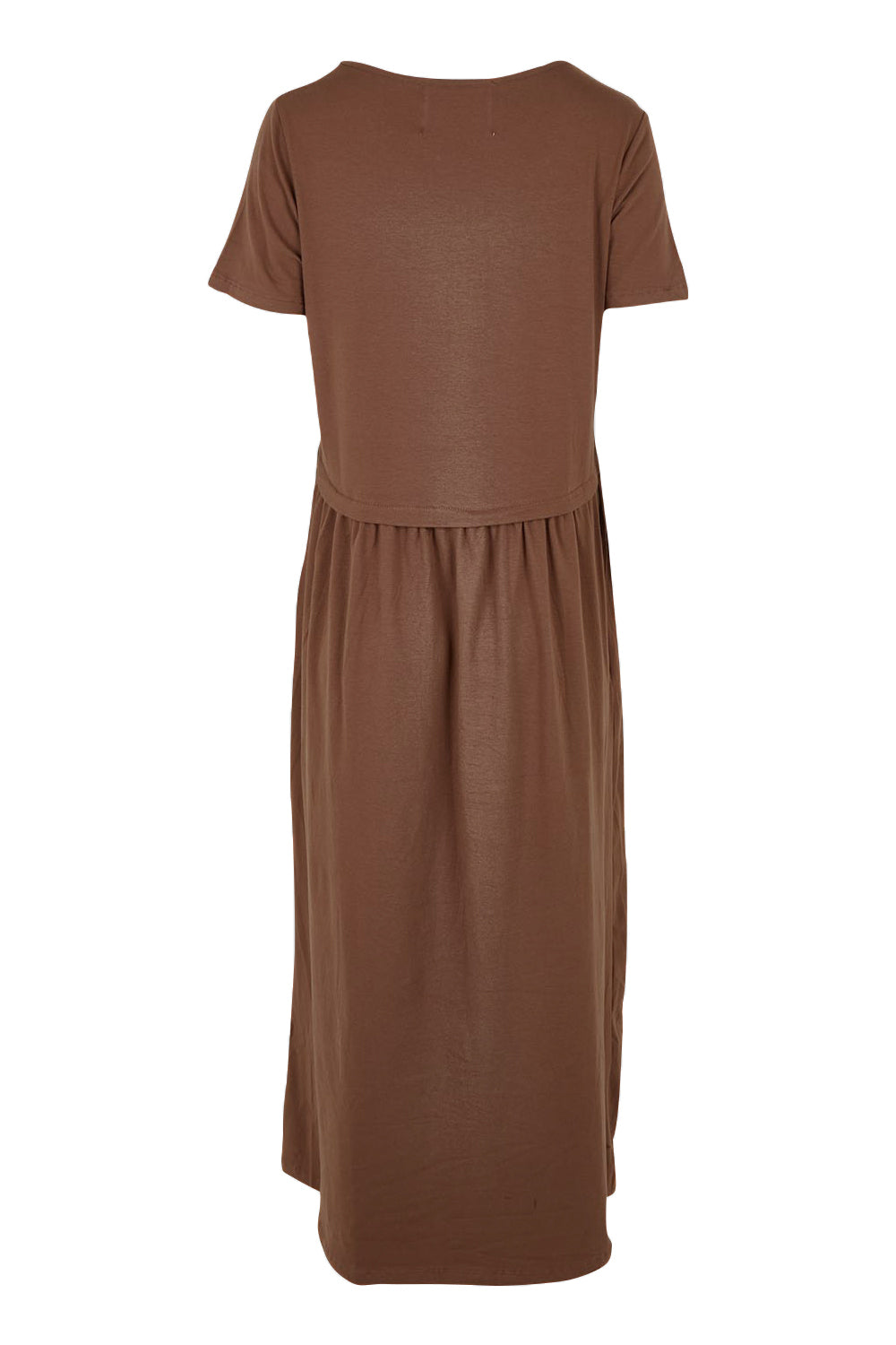 Product shot of the Casual Saturday Dress - Chocolate in colour Chocolate, from the back
