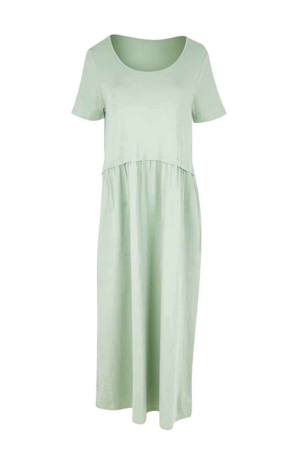Product shot of the Casual Saturday Dress – Lightsage in colour Lightsage, from the front