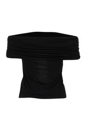 Product shot of the Sunset Treasure Bamboo Convertible Bandeau in colour Black (Black), from the back