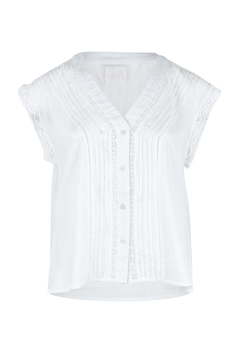 Product shot of the Sweet Memories Cotton Blouse in colour White (White), from the front