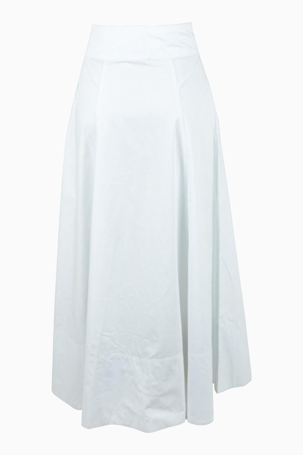 Product shot of the Timeless Love Cotton Maxi Skirt in colour White (White), from the back