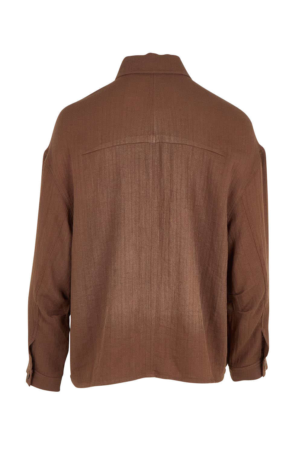Product shot of the For All The Days Soft Fall Jacket in colour Chocolate, from the back