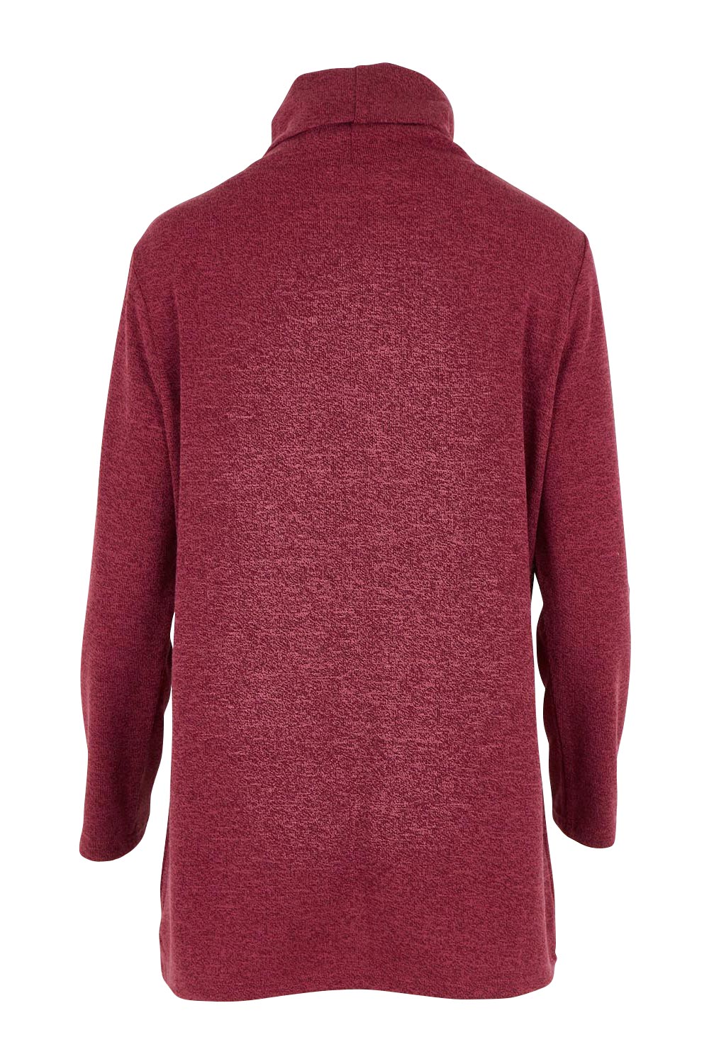 Product shot of the Crossing The Plains Snuggle Jumper in colour Grape (Purple), from the back